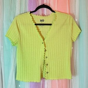 NWOT Cropped button up cardigan